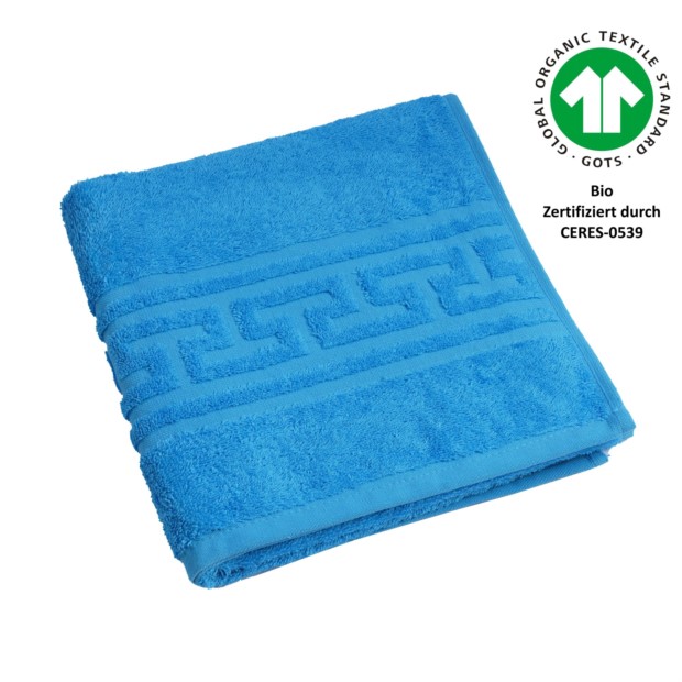 Jacquard M GOTS ozean Handtuch 50x100 cm