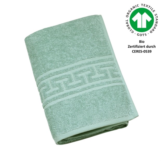 Jacquard M GOTS cloud blue Duschtuch 70x140 cm