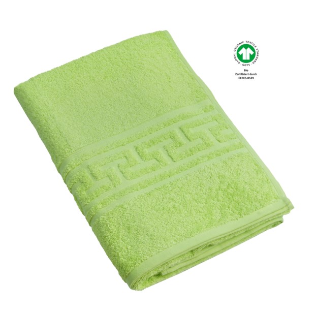 Jacquard M GOTS limone Duschtuch 70x140 cm