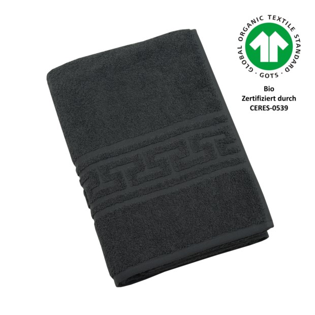 Jacquard M GOTS graphit Duschtuch 70x140 cm
