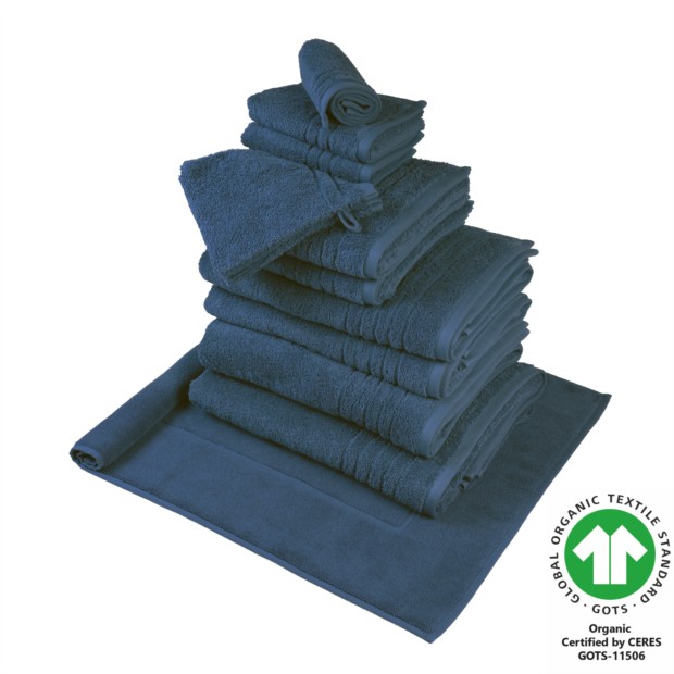 Organic feeling Badfrottier dunkelblau 342