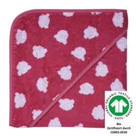 Jac. Teddy rot Kapuzen-Bt. 100x100 cm