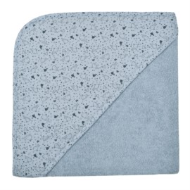 Wal stahlblau Kapuzen-Bt. 100x100 cm