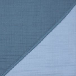 Musselin Uni stahl-dunkelblau