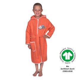 Schildkr�te lachs Kinder-Bademantel 74/80-86/92
