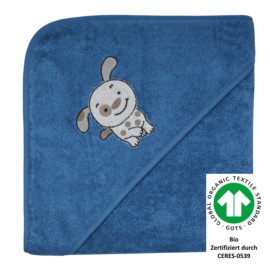 Hund rauchblau Kapuzen-Bt. Gr��e 100/100