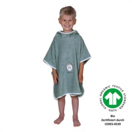 Igel blau Bade-Poncho Gr��e 60x75 cm