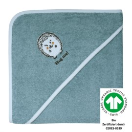 Igel blau Kapuzen-Bt. Gr��e 100x100 cm