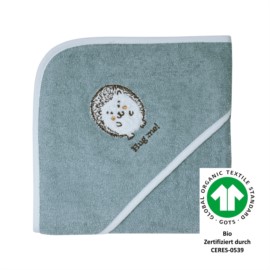 Igel blau Kapuzen-Bt. Gr��e 80x80 cm