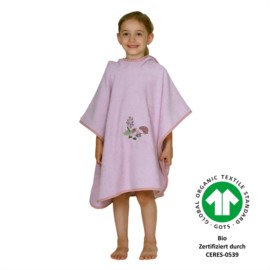 Igel Schnecke rosa Bade-Poncho Gr��e 60x75 cm