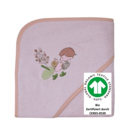 Igel Schnecke rosa Kapuzen-Bt. Gr��e 80x80 cm