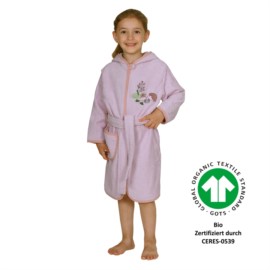 Igel Schnecke rosa Kinder-Bademantel 86/92 - 98/104