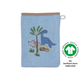 Dinos bleu Waschhandschuh Gr��e 15x21 cm