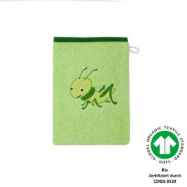 Grash�pfer hellgr�n Waschhandschuh Gr��e 15/21