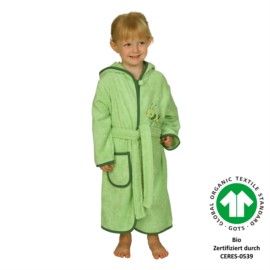 Grash�pfer hellgr�n Bademantel 74/80-110/116
