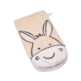 Esel natur Waschhandschuh Gr��e 15/21