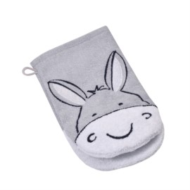 Esel hellgrau Waschhandschuh Gr��e 15/21