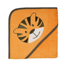 Tigergesicht camel Kapuzen-Bt. Gr��e 80x80 cm