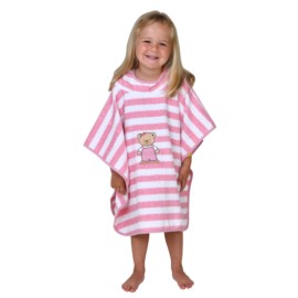 Teddy Ringel rosa Bade-Poncho Gr��e 60/75