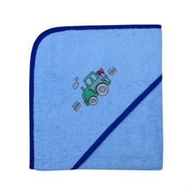 Traktor hellblau Kapuzen-Bt. Gr��e 80/80