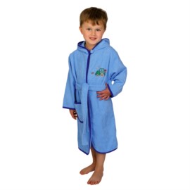 Traktor hellblau Kinder-Bademantel Gr��e 80-116