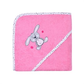 Hase bubblegum Kapuzen-Bt. Gr��e 80x80 cm