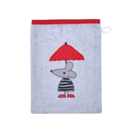 Maus Schirm chrom Waschhandschuh Gr��e 15x21 cm