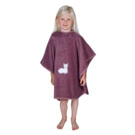 Lama mauve Bade-Poncho Gr��e 60/75