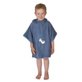 Zebra dunkelblau Bade-Poncho Gr��e 60/75