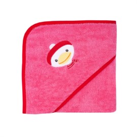Ente-M�dchen pink Kapuzen-Bt. Gr��e 80x80 cm