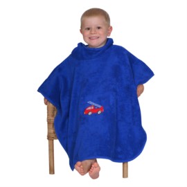 Feuerwehr royalblau Bade-Poncho Gr��e 60x75 cm