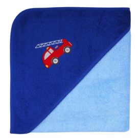 Feuerwehr hellblau Kapuzen-Bt. Gr��e 100x100 cm