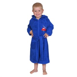 Feuerwehr royalblau Bademantel Gr.74/80-110/116