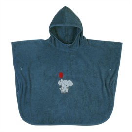 Elefant dunkelblau Bade-Poncho 