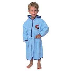 Feuerwehr bleu Kinder-Bademantel Gr. 74/80