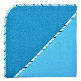 Uni aqua-petrol Riesen-Kapuzen-Badetuch 140x140 cm