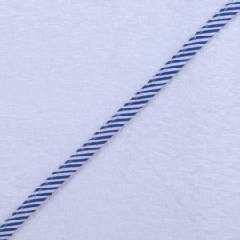 uni weiss-Streifen blau