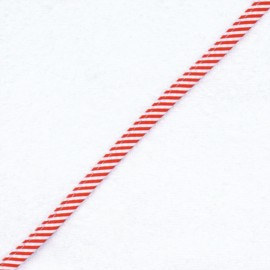 uni weiss-Streifen rot
