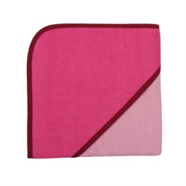 Uni rosa/pink Kapuzen-Badetuch 80 x 80 cm