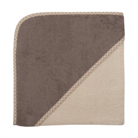 natur-hellbraun Kapuzen-Badetuch 100 x 100 cm