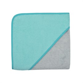 Uni chrom-blaugr�n Kapuzen-Bt. Gr��e 80x80 cm