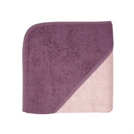 Uni peach-mauve Kapuzen-Bt. Gr��e 80x80 cm