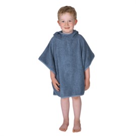 Uni dunkelblau Bade-Poncho Gr��e 60x75 cm