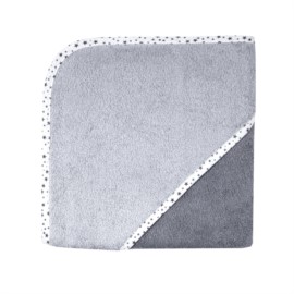 Uni dunkelgrau-hellgrau Kapuzen-Bt. Gr��e 80x80cm