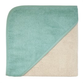 Uni greige-eisblau Kapuzen-Bt. Gr��e 100x100 cm