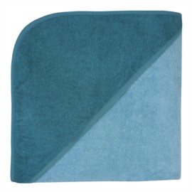 Uni eisblau-pinie Riesen-Kapuzen-Badetuch 140/140