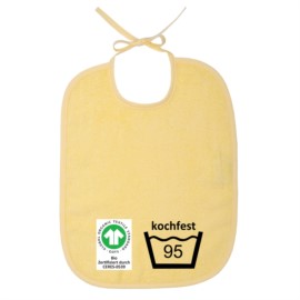 GOTS kochfest gelb Riesen-Bindelatz Gr��e 32x40 cm