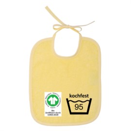 GOTS kochfest gelb Bindelatz Gr��e 25x30 cm