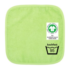 GOTS kochfest gr�n Seiftuch 30x30 cm