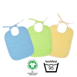 GOTS kochfest blau Bindelatz 3er Pack 25x30 cm